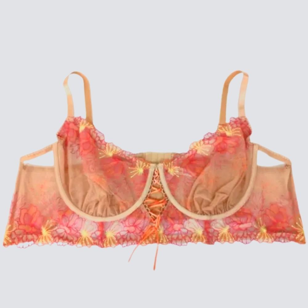 Torrid Embroidered Mesh Bra